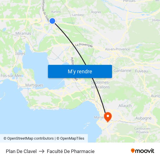 Plan De Clavel to Faculté De Pharmacie map