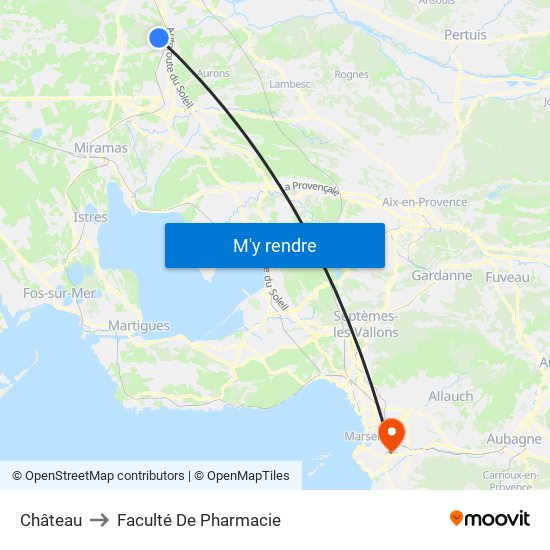 Château to Faculté De Pharmacie map