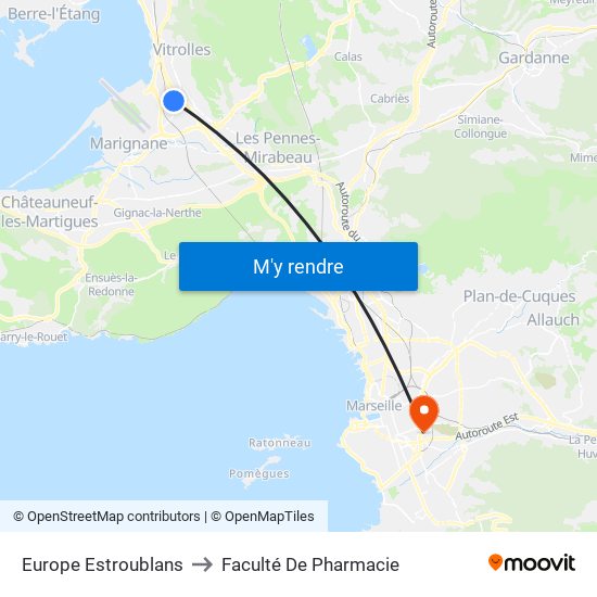 Europe Estroublans to Faculté De Pharmacie map