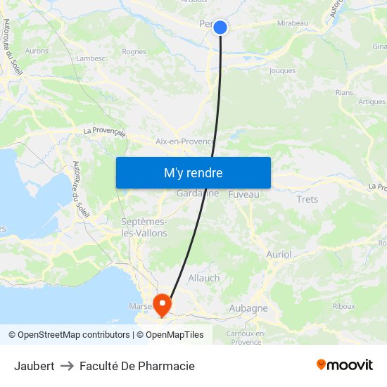 Jaubert to Faculté De Pharmacie map