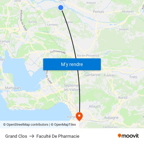 Grand Clos to Faculté De Pharmacie map