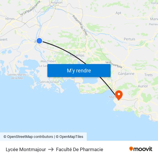Lycée Montmajour to Faculté De Pharmacie map