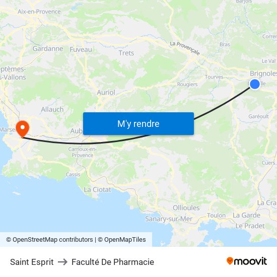 Saint Esprit to Faculté De Pharmacie map