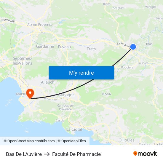 Bas De L'Auvière to Faculté De Pharmacie map
