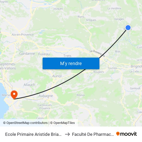 Ecole Primaire Aristide Briand to Faculté De Pharmacie map