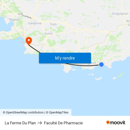 La Ferme Du Plan to Faculté De Pharmacie map