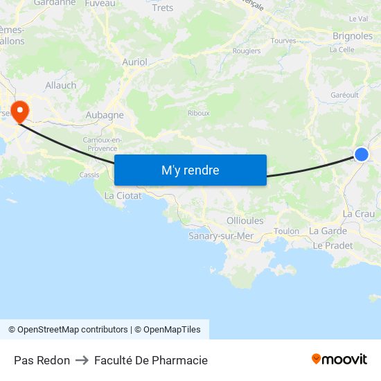 Pas Redon to Faculté De Pharmacie map