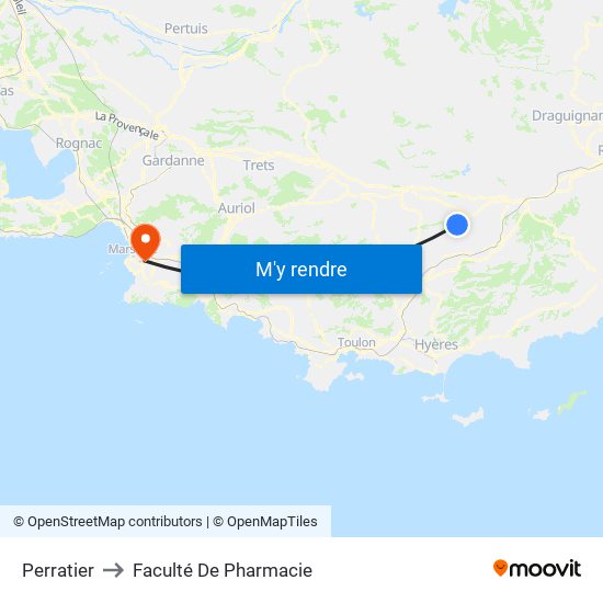 Perratier to Faculté De Pharmacie map