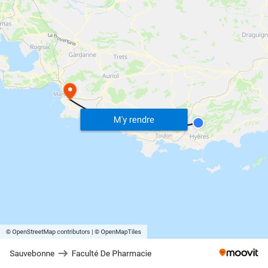 Sauvebonne to Faculté De Pharmacie map