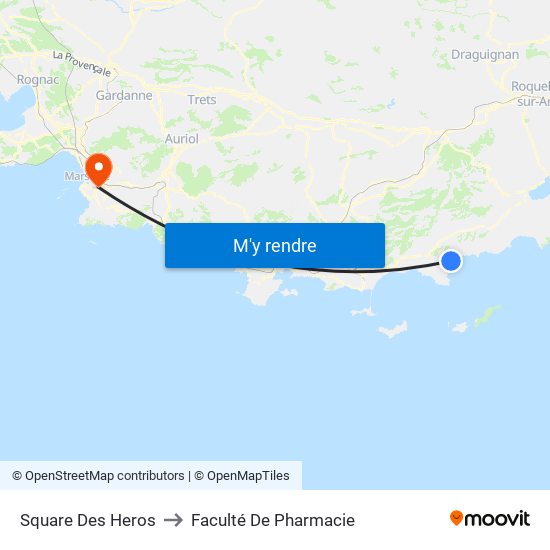 Square Des Heros to Faculté De Pharmacie map