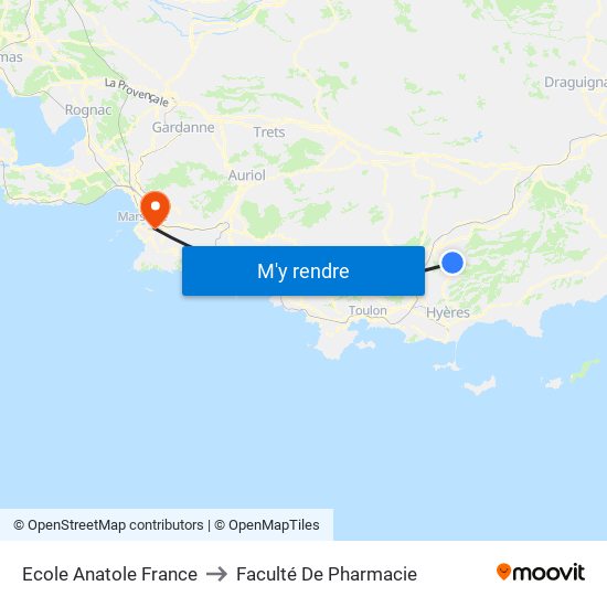 Ecole Anatole France to Faculté De Pharmacie map