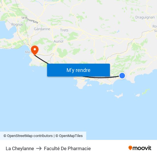 La Cheylanne to Faculté De Pharmacie map