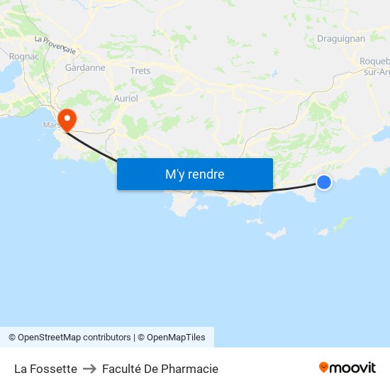 La Fossette to Faculté De Pharmacie map