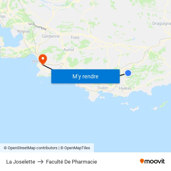 La Joselette to Faculté De Pharmacie map