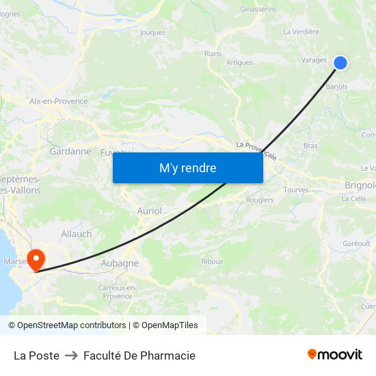 La Poste to Faculté De Pharmacie map