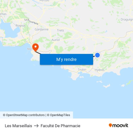 Les Marseillais to Faculté De Pharmacie map