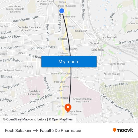Foch Sakakini to Faculté De Pharmacie map
