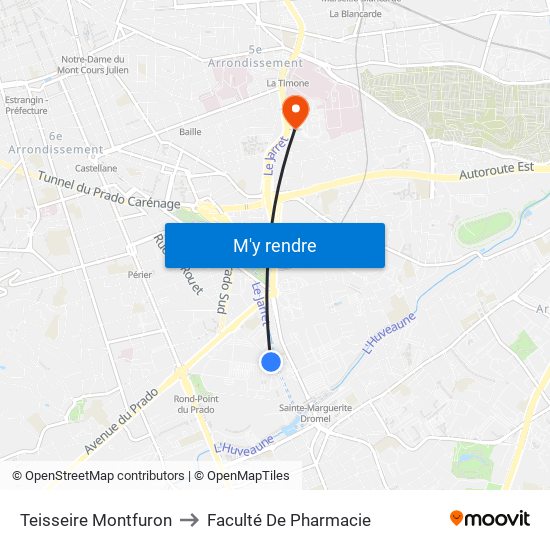 Teisseire Montfuron to Faculté De Pharmacie map