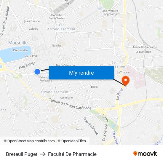 Breteuil Puget to Faculté De Pharmacie map