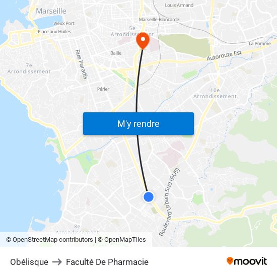 Obélisque to Faculté De Pharmacie map