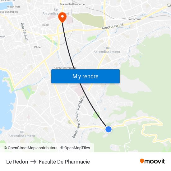 Le Redon to Faculté De Pharmacie map