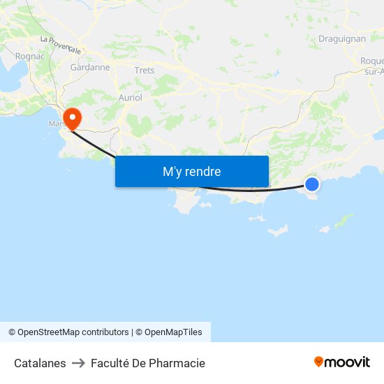 Catalanes to Faculté De Pharmacie map