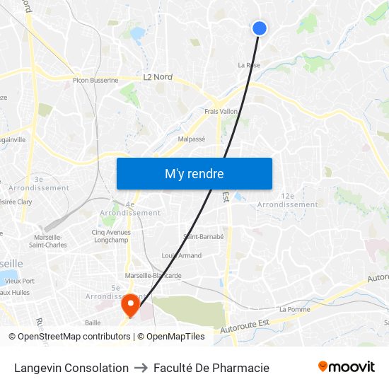 Langevin Consolation to Faculté De Pharmacie map