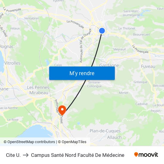 Cite  U. to Campus Santé Nord Faculté De Médecine map