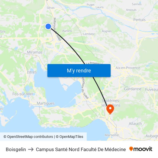 Boisgelin to Campus Santé Nord Faculté De Médecine map