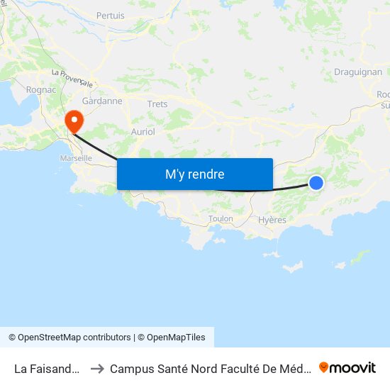 La Faisanderie to Campus Santé Nord Faculté De Médecine map