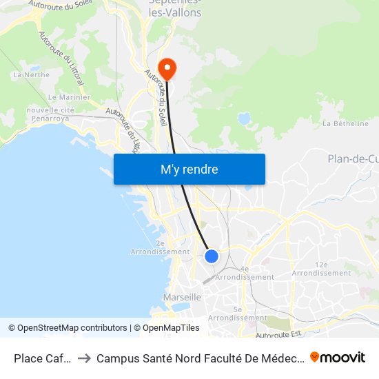 Caffo Place to Campus Santé Nord Faculté De Médecine map