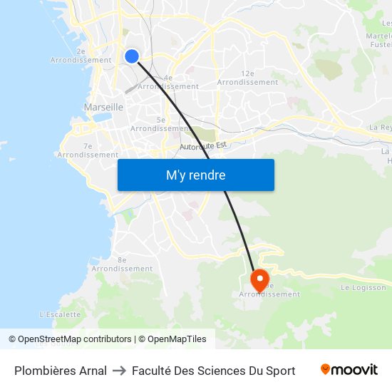 Plombières Arnal to Faculté Des Sciences Du Sport map