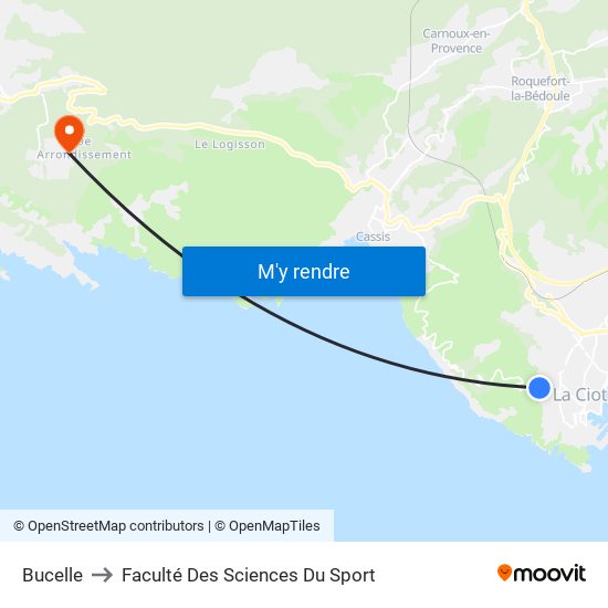 Bucelle to Faculté Des Sciences Du Sport map