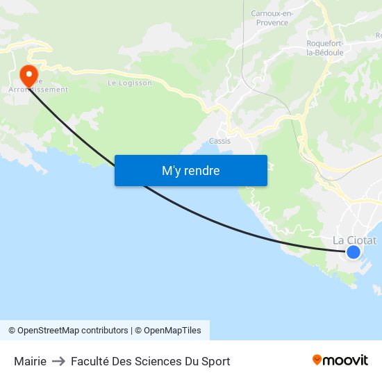 Mairie to Faculté Des Sciences Du Sport map