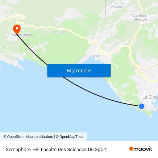 Sémaphore to Faculté Des Sciences Du Sport map