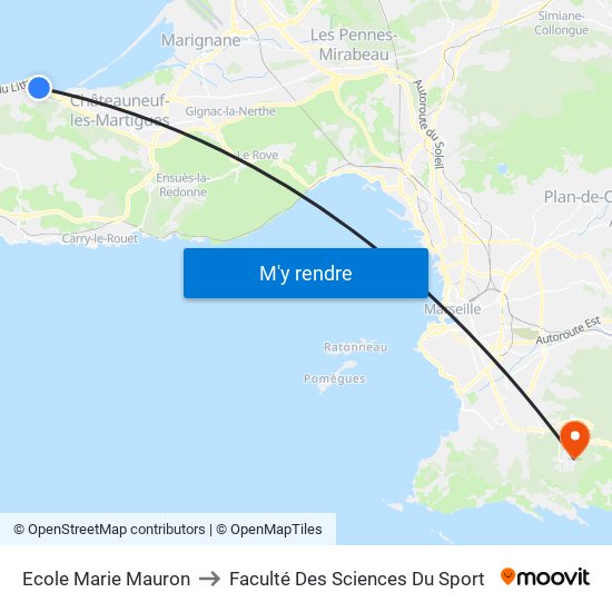 Ecole Marie Mauron to Faculté Des Sciences Du Sport map