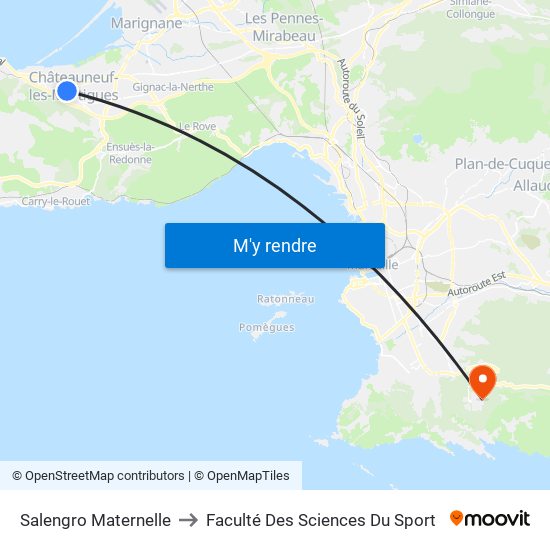 Salengro Maternelle to Faculté Des Sciences Du Sport map