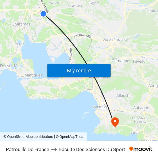 Patrouille De France to Faculté Des Sciences Du Sport map