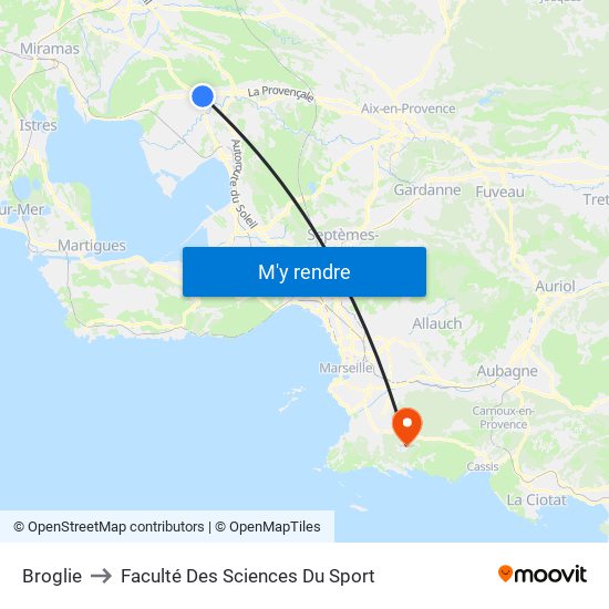 Broglie to Faculté Des Sciences Du Sport map