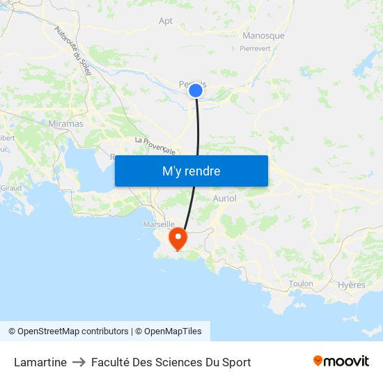 Lamartine to Faculté Des Sciences Du Sport map