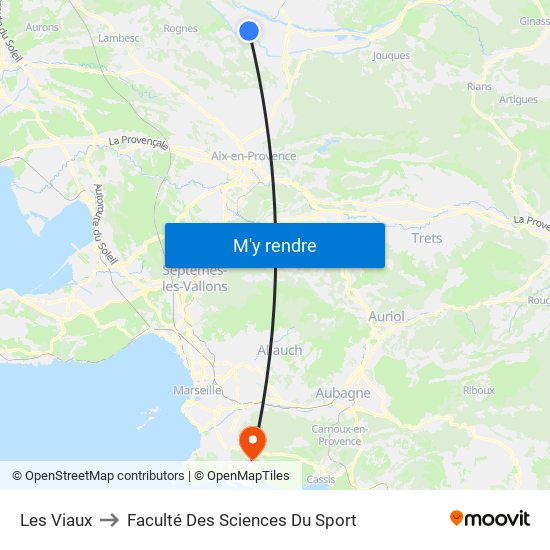 Les Viaux to Faculté Des Sciences Du Sport map