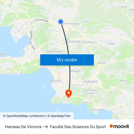 Hameau De Victoria to Faculté Des Sciences Du Sport map