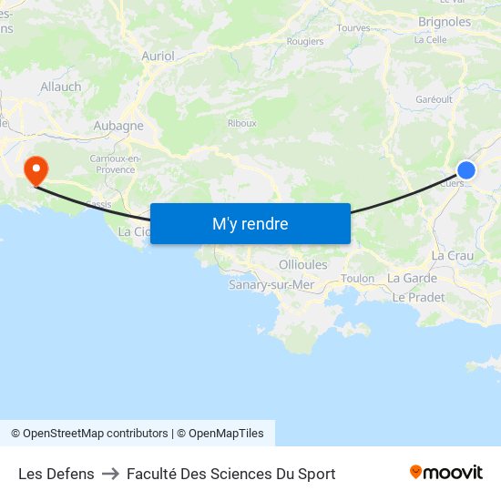 Les Defens to Faculté Des Sciences Du Sport map