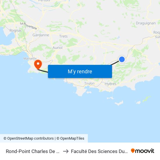 Rond-Point Charles De Gaulle to Faculté Des Sciences Du Sport map