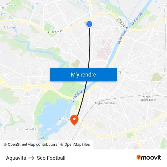 Aquavita to Sco Football map