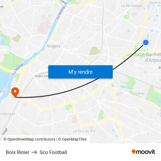 Bois Rinier to Sco Football map