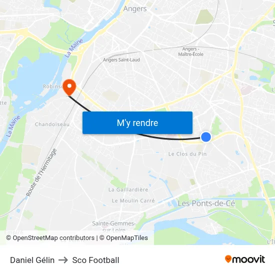 Daniel Gélin to Sco Football map