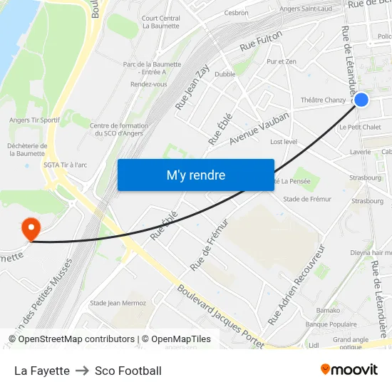 La Fayette to Sco Football map
