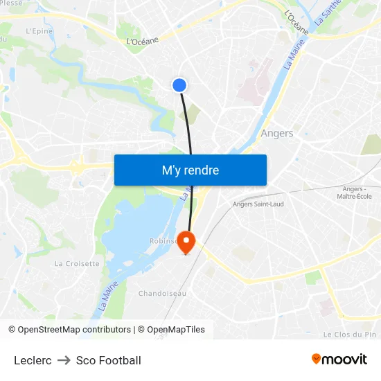 Leclerc to Sco Football map