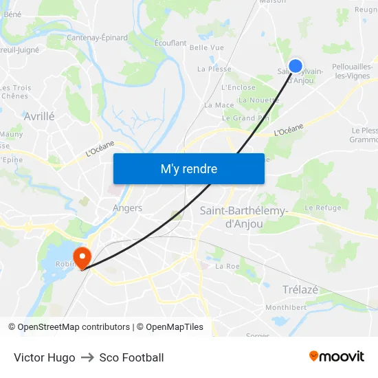 Victor Hugo to Sco Football map